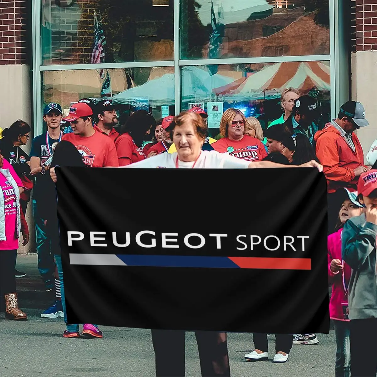 Фото Флаг для мужчин с логотипом Peugeot Sport высококачественный графический дизайн новый