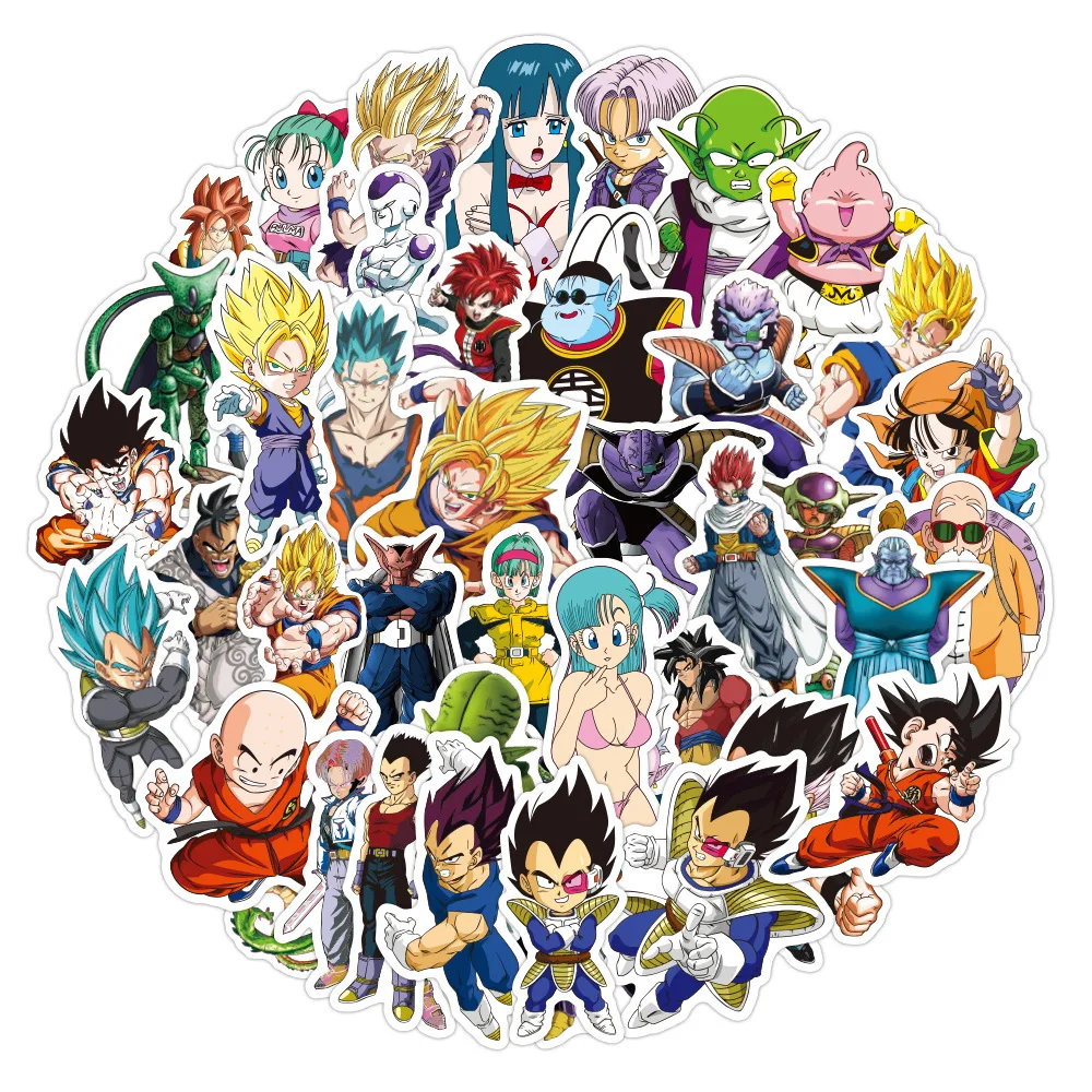50Pcs Dragon Ball Anime Stickers Super Saiyan Goku for Laptop Luggage Bags Bike Phone Skateboard Car PVC Creative DIY Stickers 
50Pcs Dragon Ball Anime Stickers Super Saiyan Goku for Laptop Luggage Bags Bike Phone Skateboard Car PVC Creative DIY Stickers