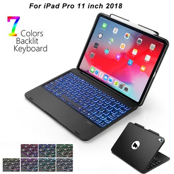 Tablet Keyboard For iPad Pro 11 inch 2018 7 Colors Backlit Bluetooth Keyboard USA Keyboard with Tablet Case with Pencil Holder
Tablet Keyboard For iPad Pro 11 inch 2018 7 Colors Backlit Bluetooth Keyboard USA Keyboard with Tablet Case with Pencil Holder