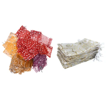200Pcs Organza Gift Candy Bags Wedding Favor Gift Bags Jewellery Pouch, 100 Pcs 13X10Cm & 100 Pcs 10X15Cm
200Pcs Organza Gift Candy Bags Wedding Favor Gift Bags Jewellery Pouch, 100 Pcs 13X10Cm & 100 Pcs 10X15Cm