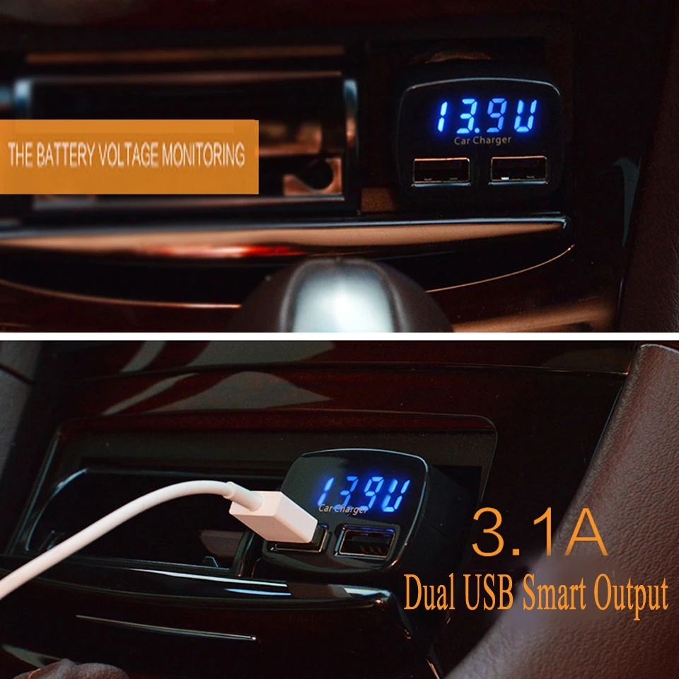 Автомобильное зарядное устройство Sikeo 4 в 1 с двумя USB-портами адаптер для iPhone