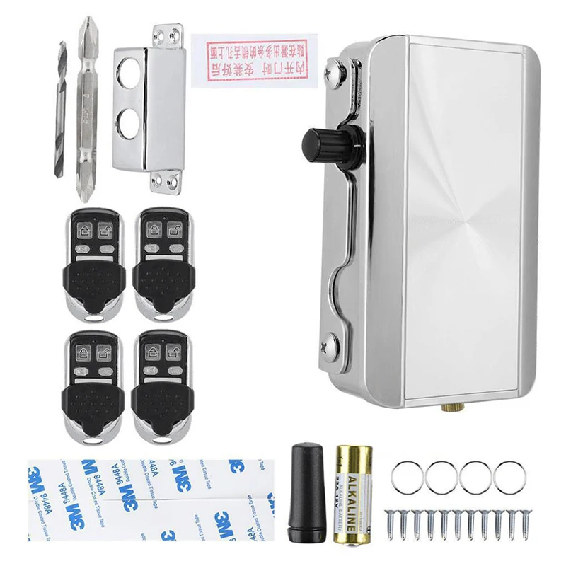 Electronic Remote Control Door Lock Kit Wireless Smart Unlock Anti-theft With Double-faced Glues
Electronic Remote Control Door Lock Kit Wireless Smart Unlock Anti-theft With Double-faced Glues