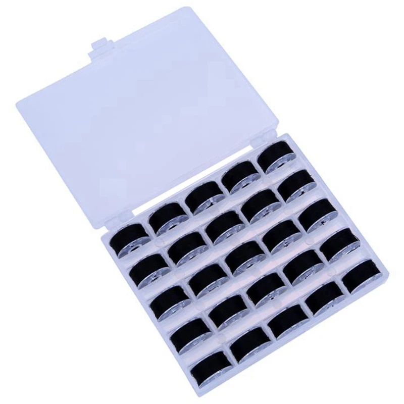 25 Spool Black Sewing Thread Plastic Bobbin Sewing Thread Embroidery Craft Patch Sewing Machine Accessories
25 Spool Black Sewing Thread Plastic Bobbin Sewing Thread Embroidery Craft Patch Sewing Machine Accessories