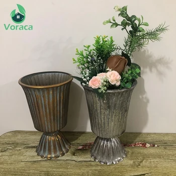 1PC Classical Goblet Flower Vase Silver Gold Candlestick Vase Flower Pot Retro Wrought Iron for Decoration Home Wedding
1PC Classical Goblet Flower Vase Silver Gold Candlestick Vase Flower Pot Retro Wrought Iron for Decoration Home Wedding