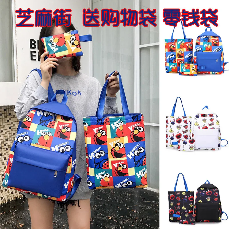 three-piece cartoon backpack backpack sesame street of new fund of 2019 autumn winters is female students school bag
three-piece cartoon backpack backpack sesame street of new fund of 2019 autumn winters is female students school bag