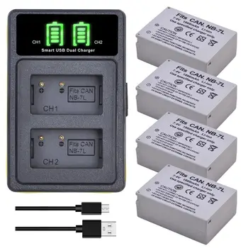 4x 1800mAh NB-7L NB 7L Replacement Battery + USB Charger with Type C Port For Canon PowerShot G10 G11 G12 SX30 SX30IS Camera
4x 1800mAh NB-7L NB 7L Replacement Battery + USB Charger with Type C Port For Canon PowerShot G10 G11 G12 SX30 SX30IS Camera