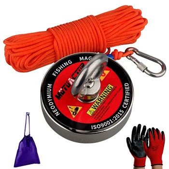C60L 220Kg Label Design Fishing Magnet Large Neodymium N52 Magnets Magnetizer Strong Searching Magnet with 15M Rope Gloves Bag
C60L 220Kg Label Design Fishing Magnet Large Neodymium N52 Magnets Magnetizer Strong Searching Magnet with 15M Rope Gloves Bag