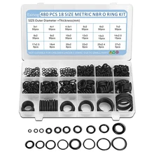 480 PCS O Ring Assortment Kit 18 Metric Sizes Tiny Set Black Rubber Material Suitable Repair For Assorted Faucet
480 PCS O Ring Assortment Kit 18 Metric Sizes Tiny Set Black Rubber Material Suitable Repair For Assorted Faucet