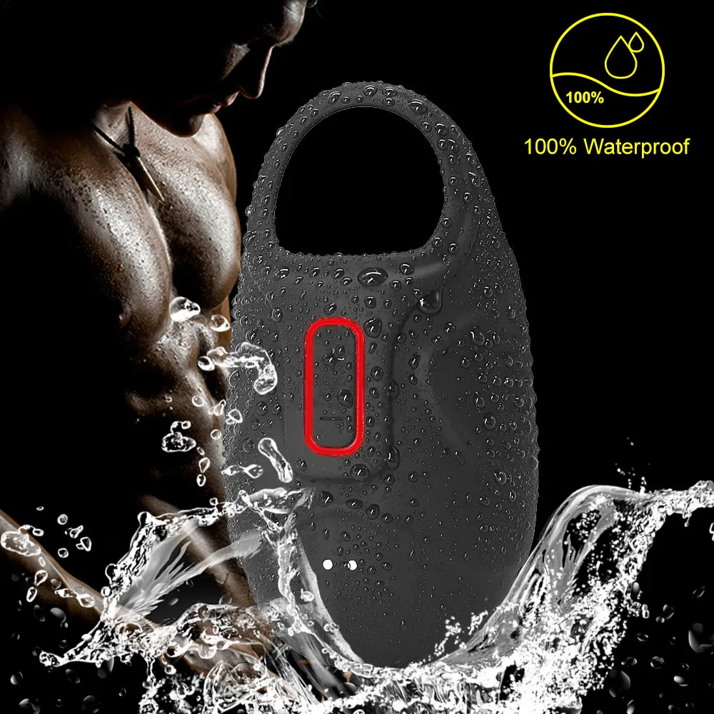 Testicle Vibrator Sex Toys for Men CockRing Delay Ejaculation Ring Male Masturbator Vibrating Penis Sleeve Scrotum Stimulator (8)