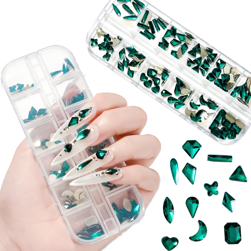 120Pcs Crystal Hotfix Rhinestone Nail Art Decoration Irregular Diamond Set Nails Luxury Mixed Sparkling Flatback Nails Gem P01
120Pcs Crystal Hotfix Rhinestone Nail Art Decoration Irregular Diamond Set Nails Luxury Mixed Sparkling Flatback Nails Gem P01