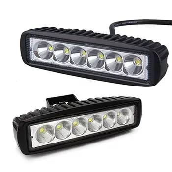 

12V 18W 6LED Car Work Light Bar Spotlight DRL Lights for Truck Lorry Trailer SUV 4x4 4WD Offroad Lights