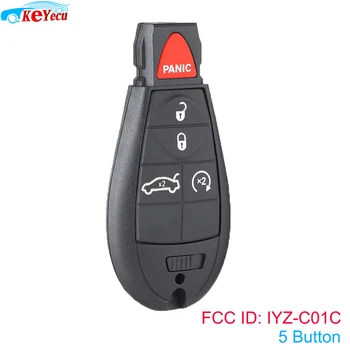 KEYECU OEM Parts Smart Remote Key 5 Button for Dodge Charger Challenger Magnum FCC ID: IYZ-C01C, P/N: 05026887
KEYECU OEM Parts Smart Remote Key 5 Button for Dodge Charger Challenger Magnum FCC ID: IYZ-C01C, P/N: 05026887