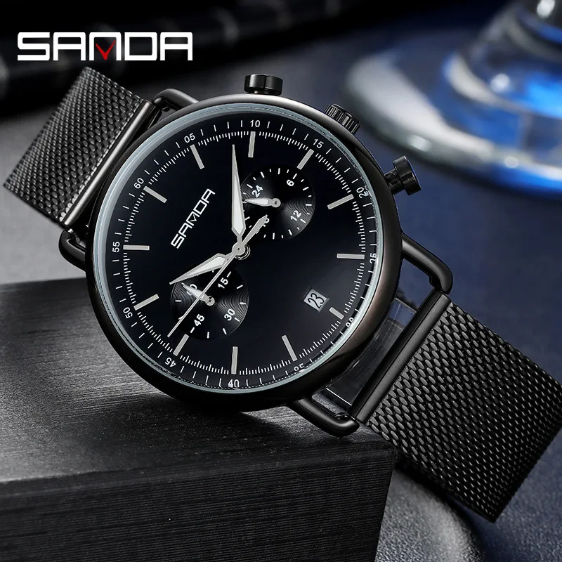 Sanda Hot Selling Simple Watch Men Nail Scale With Calendar Business Leisure Men's Quartz Watch High Quality Relogio Masculino
Sanda Hot Selling Simple Watch Men Nail Scale With Calendar Business Leisure Men's Quartz Watch High Quality Relogio Masculino