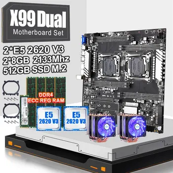 X99dual motherboard set with E5 2620V3 and 2*8gb ddr4 2133mhz ecc reg ram and SSD M.2 PM981 512GB and cpu cooler
X99dual motherboard set with E5 2620V3 and 2*8gb ddr4 2133mhz ecc reg ram and SSD M.2 PM981 512GB and cpu cooler