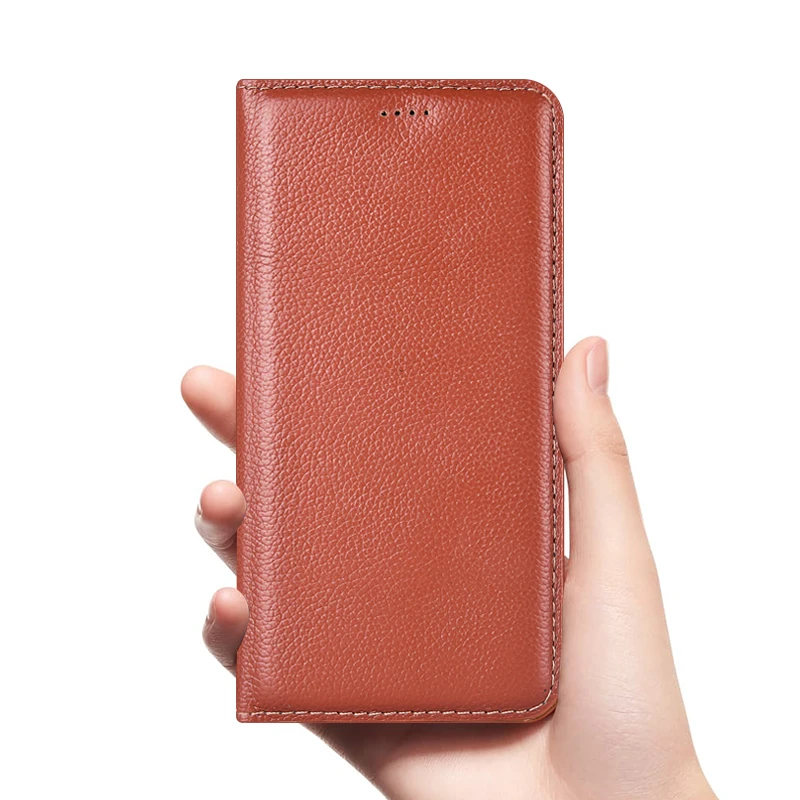 Фото Litchi Grain Genuine Leather Flip Case For Asus ZenFone Live ZB501KL L1 ZB550KL Cell Phone Cover | Мобильные телефоны и