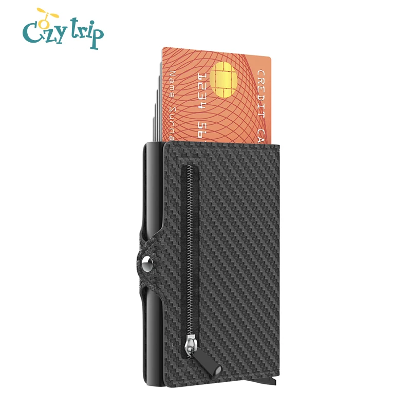 RFID Blocking Slim Wallet Automatic Pop-up Credit Card Holder with Zip Case Leather Coin Wallet
RFID Blocking Slim Wallet Automatic Pop-up Credit Card Holder with Zip Case Leather Coin Wallet