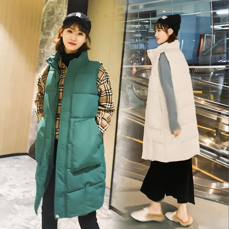 2019 down Feather Cotton Vest WOMEN'S Dress New Style Korean-style Fashion Slim Fit Mid-length Thick Stand Collar Vest Waistcoat
2019 down Feather Cotton Vest WOMEN'S Dress New Style Korean-style Fashion Slim Fit Mid-length Thick Stand Collar Vest Waistcoat