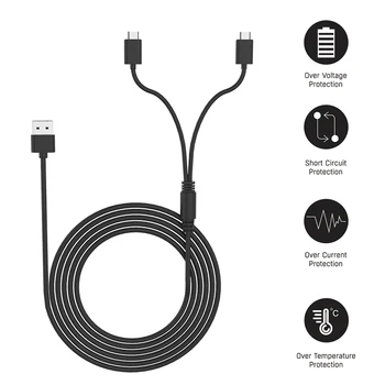 Gamepad Console Charge Cable Set Power Cord Game Controller Type-C 2 in 1 Entertainment Accessories for PS5 Switch
Gamepad Console Charge Cable Set Power Cord Game Controller Type-C 2 in 1 Entertainment Accessories for PS5 Switch