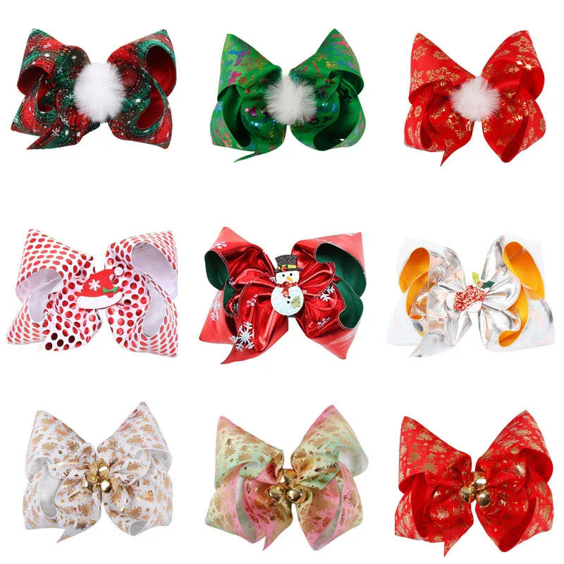 Christmas Printed Poms Handmade Large Hair Bow For Girls Kids Grosgrain Big Ribbon Bow With Clips Boutique Hair Accessories
Christmas Printed Poms Handmade Large Hair Bow For Girls Kids Grosgrain Big Ribbon Bow With Clips Boutique Hair Accessories