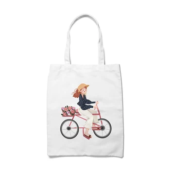 Women Canvas Shopping Bag Female Canvas Cloth Shoulder Bag Bike Girl Printing College style Students Book Bag
Women Canvas Shopping Bag Female Canvas Cloth Shoulder Bag Bike Girl Printing College style Students Book Bag