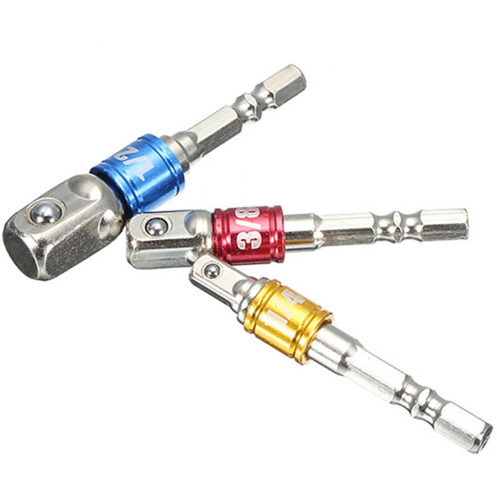 3pcs Power Screwdriver Driver Socket Bit Adapter Drill Nut Driver 1/4" 3/8" 1/2" Hex Shank Power Extension Bar Adaptor
3pcs Power Screwdriver Driver Socket Bit Adapter Drill Nut Driver 1/4" 3/8" 1/2" Hex Shank Power Extension Bar Adaptor