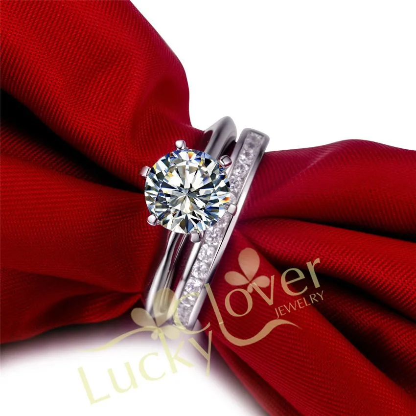 TRS02 Wax setting 3 Carat NSCD Synthetic Gem wedding ring set,bridal set, engagement ring set for women With packing
TRS02 Wax setting 3 Carat NSCD Synthetic Gem wedding ring set,bridal set, engagement ring set for women With packing