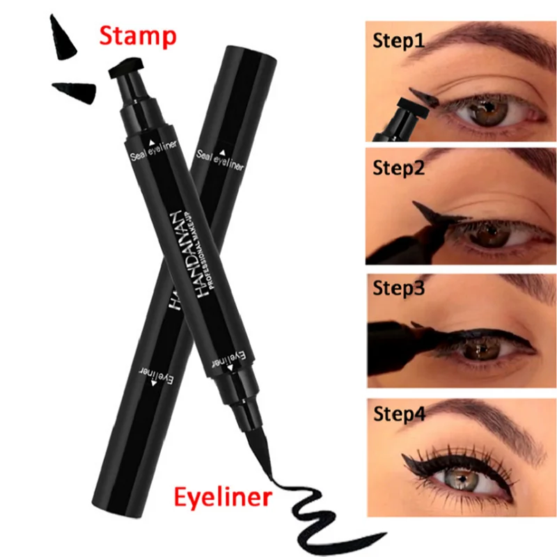 2019 Makeup Black Eye Liner Liquid Pencil Quick Dry Waterproof Black Double-ended Stamps Wing Eyeliner Pencil delineador ojos 
2019 Makeup Black Eye Liner Liquid Pencil Quick Dry Waterproof Black Double-ended Stamps Wing Eyeliner Pencil delineador ojos