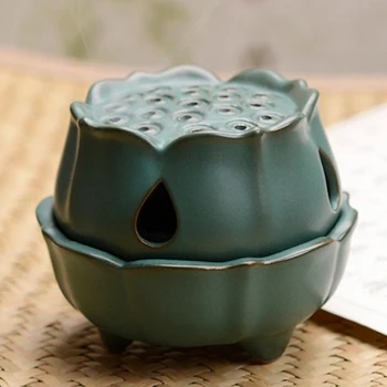 Newest Creative Ceramic Lotus Backflow Incense Burner Censer Holder Plate Handmade For Home Furnishing, Home Censer, Decoration
Newest Creative Ceramic Lotus Backflow Incense Burner Censer Holder Plate Handmade For Home Furnishing, Home Censer, Decoration