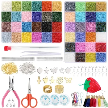 LMDZ 57600 Pcs 48 Multicolor Assortment Colorful Beads with Separate Plastic Boxes with Jewelry Pendant Basic Accessories
LMDZ 57600 Pcs 48 Multicolor Assortment Colorful Beads with Separate Plastic Boxes with Jewelry Pendant Basic Accessories