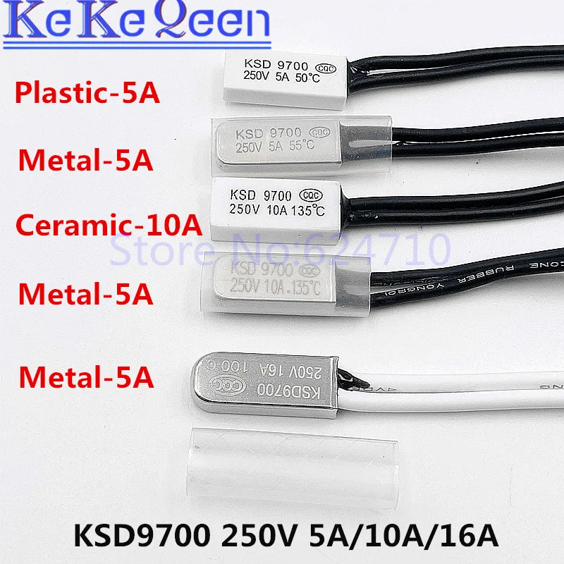 KSD9700 250V 5A 10A Temperature Switch Thermal control 40 45 50 55 60 65 70 75 80 85 90 95 100 105 110 120 125 135 140 150Degree
KSD9700 250V 5A 10A Temperature Switch Thermal control 40 45 50 55 60 65 70 75 80 85 90 95 100 105 110 120 125 135 140 150Degree