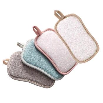 Microfiber Double-Sided Dish Scrub Sponge, 4 Pack Washing Up Cleaner Heavy Duty Scouring Pads Household Cleaning Wash Cloth Reus 
Microfiber Double-Sided Dish Scrub Sponge, 4 Pack Washing Up Cleaner Heavy Duty Scouring Pads Household Cleaning Wash Cloth Reus