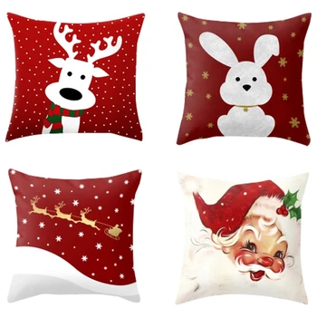 Christmas Sofa Pillowcase Cushion Cover Pillowcase Santa Claus Elk Cartoon Printed Car Seat Cushion Home Decor 
Christmas Sofa Pillowcase Cushion Cover Pillowcase Santa Claus Elk Cartoon Printed Car Seat Cushion Home Decor