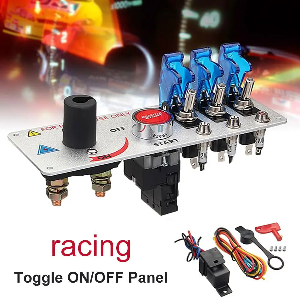 Car Switch 12V Auto LED Racing Ignition Engine Start On/Off Push Toggle Panel | Автомобили и мотоциклы