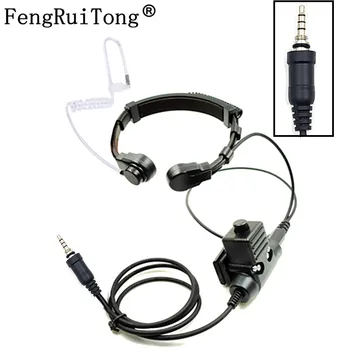 

NATO Telescopic Throat Vibration Mic Headset Microphone U94 PTT Cable for Yaesu Vertex VX-7R VX6R FT-270 VX-127 VX-170 Radio