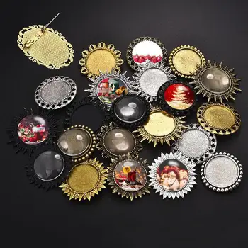 10pcs/Set Alloy Brooch Base Tray Settings With Glass Cabochons Round Oval Shaped Blank Jewelry Base DIY 25mm 18x25mm 30x40mm
10pcs/Set Alloy Brooch Base Tray Settings With Glass Cabochons Round Oval Shaped Blank Jewelry Base DIY 25mm 18x25mm 30x40mm