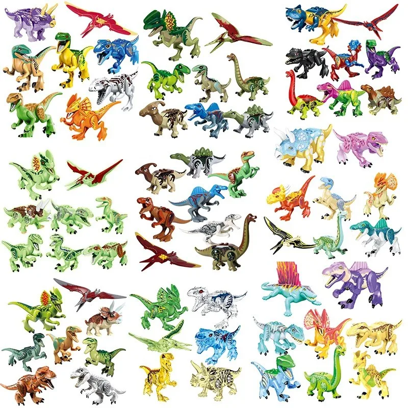 8Pcs/lot New Dinosaurs Jurassic Rex Dilophosaurus Tyrannosaurus Figure Building Blocks Model Toy for Children
8Pcs/lot New Dinosaurs Jurassic Rex Dilophosaurus Tyrannosaurus Figure Building Blocks Model Toy for Children