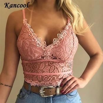 KANCOOL 2020 Summer Women Lady Lace Floral Bralette Tank Unpadded Crop Tops Sleeveless Strap Tops Fashion V-Neck Women Camis
KANCOOL 2020 Summer Women Lady Lace Floral Bralette Tank Unpadded Crop Tops Sleeveless Strap Tops Fashion V-Neck Women Camis