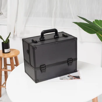 Professional Cosmetic Case Storage Organizer Stylish Spacious Lockable Beauty Box Portable Train Case With 4 Cantilever Trays
Professional Cosmetic Case Storage Organizer Stylish Spacious Lockable Beauty Box Portable Train Case With 4 Cantilever Trays