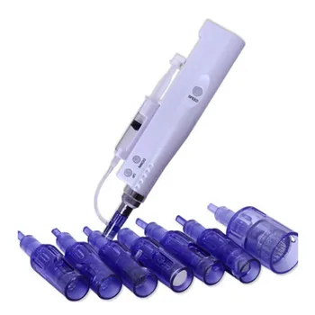 Skin Derma Pen With 12 Pin Needles and Tube 2 in 1 Portable Smart Injector Pen Facial Machine reduce sagging 
Skin Derma Pen With 12 Pin Needles and Tube 2 in 1 Portable Smart Injector Pen Facial Machine reduce sagging