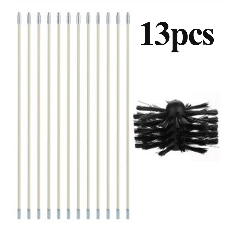 Chimney Cleaner Brush With 4/12 Pcs Long Handle Flexible Pipe Rods For Rotary Cleaning Sweeping Inner Wall Fireplace Kit Tools
Chimney Cleaner Brush With 4/12 Pcs Long Handle Flexible Pipe Rods For Rotary Cleaning Sweeping Inner Wall Fireplace Kit Tools