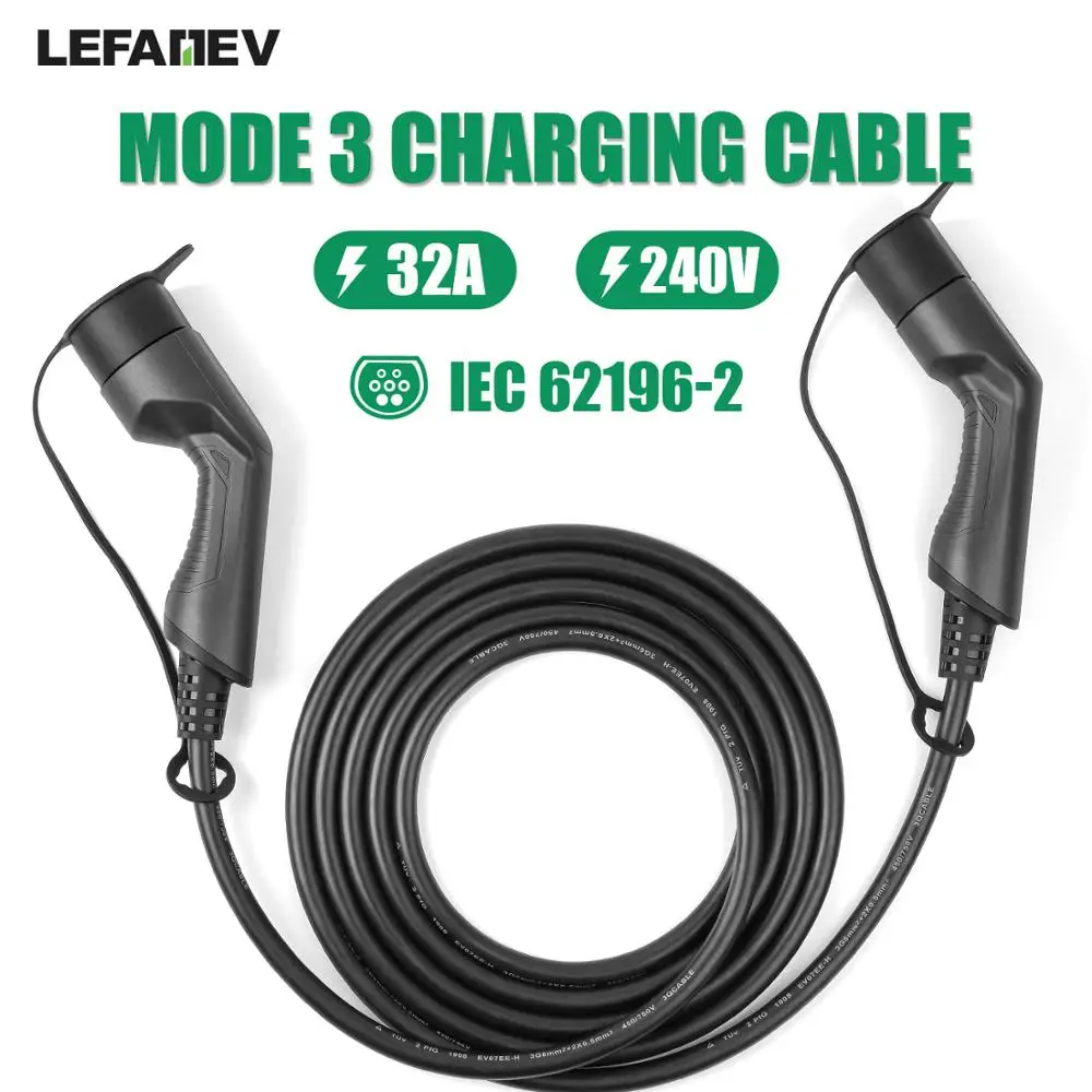 Type 2 EV Charging Cable for EVSE Electric Car Vehicle Charger Station IEC 62196-2 EU Plug 32A 1 Phase EU Wall Socket Input 5M
Type 2 EV Charging Cable for EVSE Electric Car Vehicle Charger Station IEC 62196-2 EU Plug 32A 1 Phase EU Wall Socket Input 5M