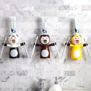 Cartoon Child Automatic Toothpaste Dispenser Toothbrush Holder with Cup Bathroom Wall Mounted Tooth Brush Stand Rack for Kids
Cartoon Child Automatic Toothpaste Dispenser Toothbrush Holder with Cup Bathroom Wall Mounted Tooth Brush Stand Rack for Kids