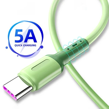 5A Fast Charging Type C Cable USB C Liquid Soft Silicone Data Cord For iPhone Samsung Xiaomi Mobile Phone Cables Micro USB Wire
5A Fast Charging Type C Cable USB C Liquid Soft Silicone Data Cord For iPhone Samsung Xiaomi Mobile Phone Cables Micro USB Wire