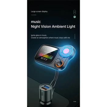 Bluetooth 5.0 Handfree Car FM Transmitter Bluetooth MP3 Player AUX Audio Receiver QC3.0 Quick Charge with LED Light
Bluetooth 5.0 Handfree Car FM Transmitter Bluetooth MP3 Player AUX Audio Receiver QC3.0 Quick Charge with LED Light