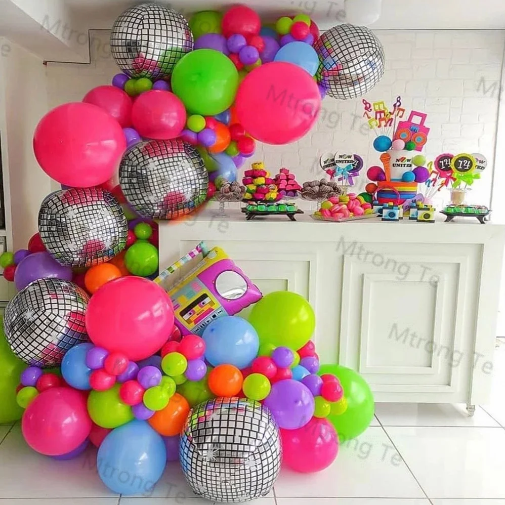 119pcs Back to 80s 90s Birthday Theme Balloon Garland Arch Disco Radio Balloons Retro Party Decorations Hip Hop Rock Photo Props
119pcs Back to 80s 90s Birthday Theme Balloon Garland Arch Disco Radio Balloons Retro Party Decorations Hip Hop Rock Photo Props