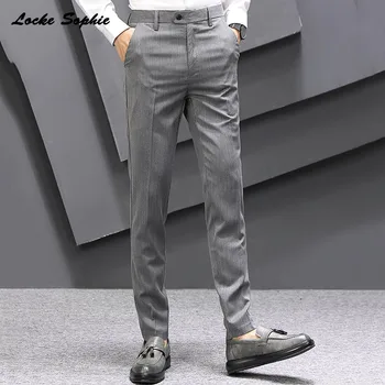 Mens Plus size Pencil pants trousers 2020 Summer Fashion cotton stripe Splicing elastic men's Skinny business Pencil trousers
Mens Plus size Pencil pants trousers 2020 Summer Fashion cotton stripe Splicing elastic men's Skinny business Pencil trousers