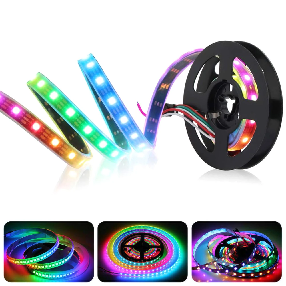RGB 5050SMD Individual 16.4FT Flexible Black PCB Full Color LED Pixel Strip Dream Color Waterproof Screen LED Wall Only DC5V
RGB 5050SMD Individual 16.4FT Flexible Black PCB Full Color LED Pixel Strip Dream Color Waterproof Screen LED Wall Only DC5V
