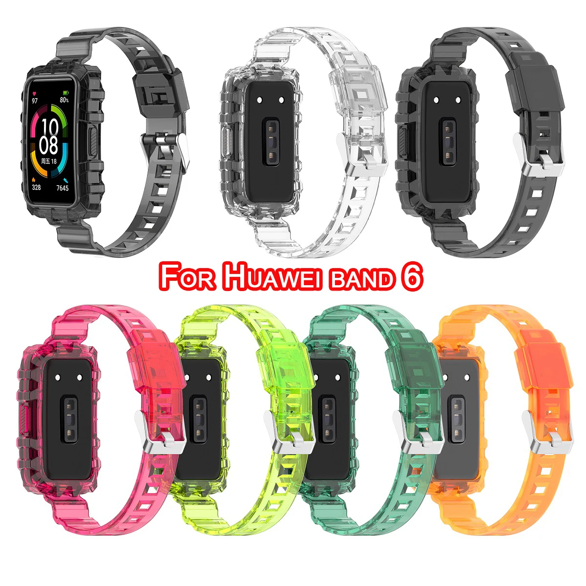 Ремешок прозрачный для Huawei Band 6, сменный Браслет для смарт-часов Honor Band6
Ремешок прозрачный для Huawei Band 6, сменный Браслет для смарт-часов Honor Band6