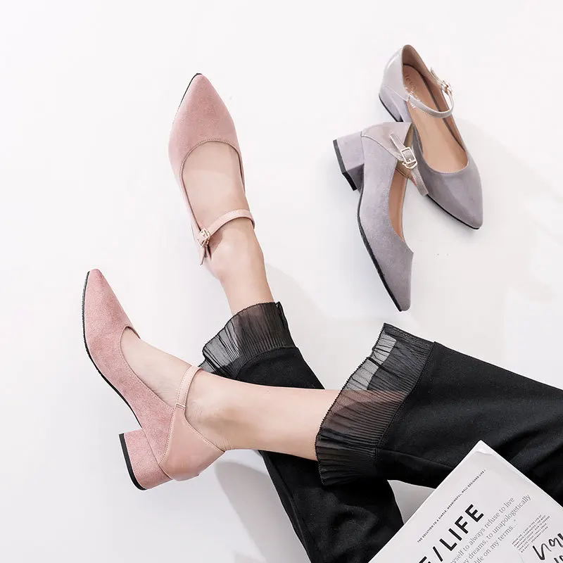 Large Size WOMEN'S Shoes 2019 Spring New Style Korean-style Pointed Toe Chunky Heel Straight-line Buckle Mary zhen zhong Documen
Large Size WOMEN'S Shoes 2019 Spring New Style Korean-style Pointed Toe Chunky Heel Straight-line Buckle Mary zhen zhong Documen