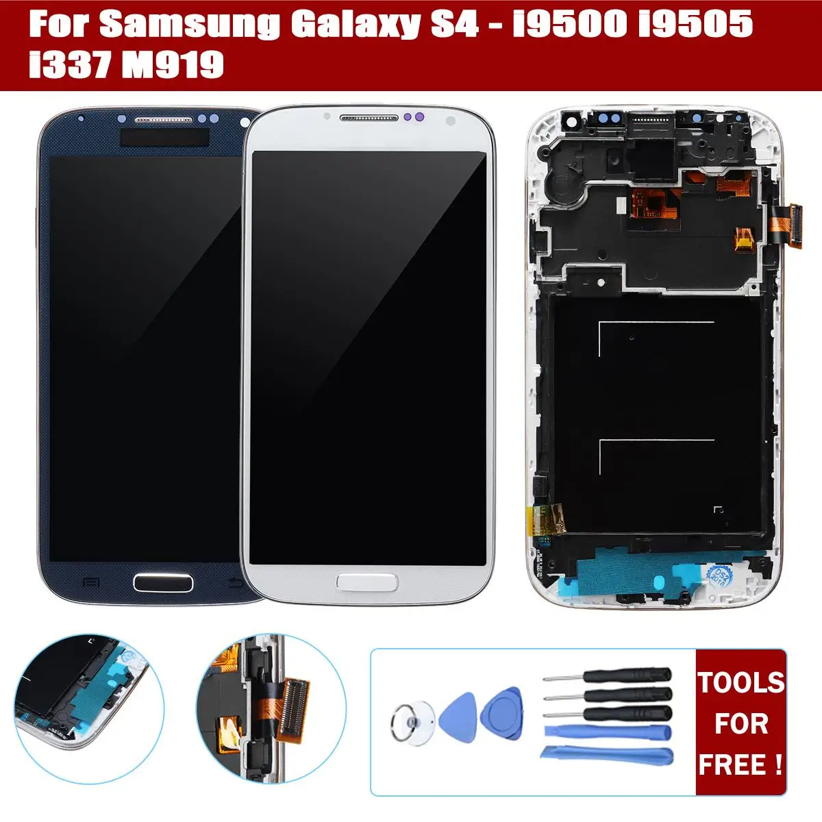 LCD Screen Display + Touch Digitizer Screen Replacement For Galaxy Samsung S4 - i9500 i9505 i337 M919
LCD Screen Display + Touch Digitizer Screen Replacement For Galaxy Samsung S4 - i9500 i9505 i337 M919
